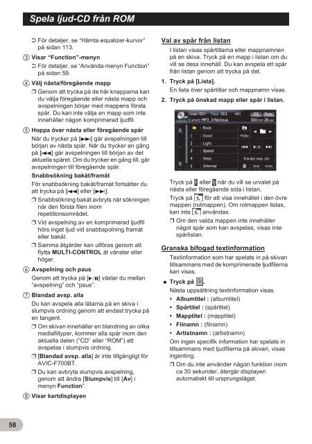Pioneer AVIC-F900BT - User manual - su&eacute;dois