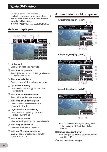 Pioneer AVIC-F900BT - User manual - su&eacute;dois