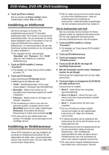 Pioneer AVIC-F900BT - User manual - su&eacute;dois