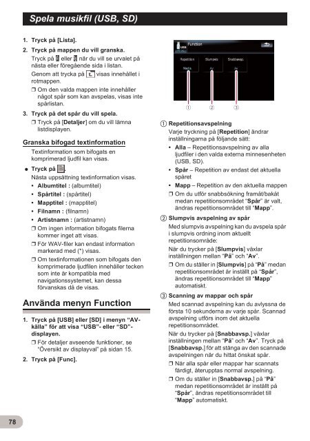 Pioneer AVIC-F900BT - User manual - su&eacute;dois