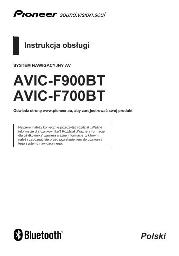 Pioneer AVIC-F900BT - User manual - polonais