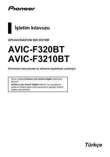 Pioneer AVIC-F3210BT - User manual - turc