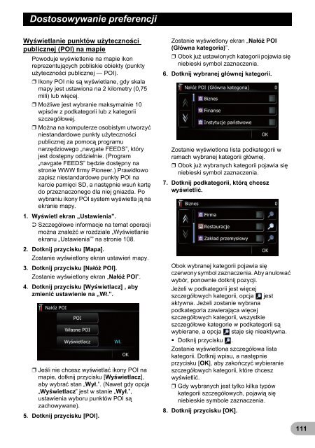 Pioneer AVIC-F3210BT - User manual - polonais