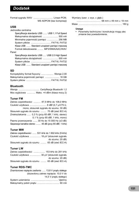 Pioneer AVIC-F3210BT - User manual - polonais