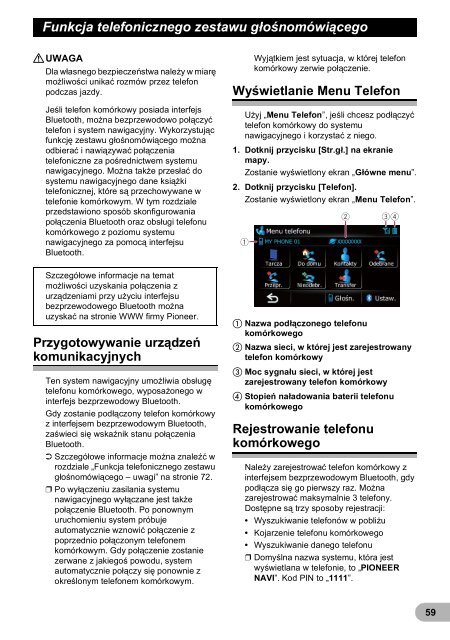 Pioneer AVIC-F3210BT - User manual - polonais