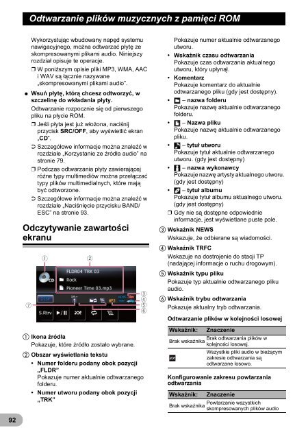 Pioneer AVIC-F3210BT - User manual - polonais