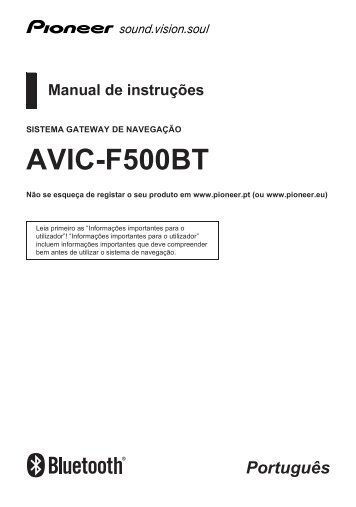 Pioneer AVIC-F500BT - User manual - portugais