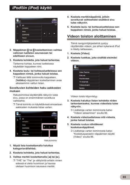 Pioneer AVIC-F500BT - User manual - finnois