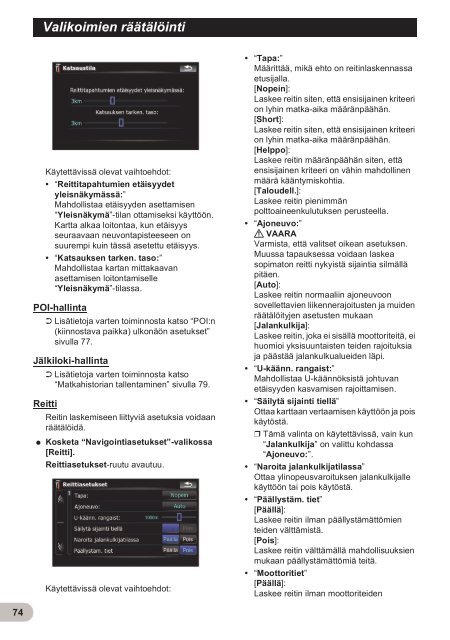 Pioneer AVIC-F500BT - User manual - finnois