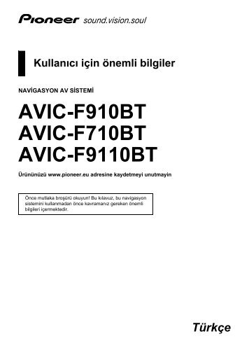 Pioneer AVIC-F710BT - Addendum - turc