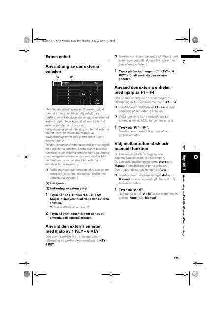 Pioneer AVIC-X3 - User manual - su&eacute;dois