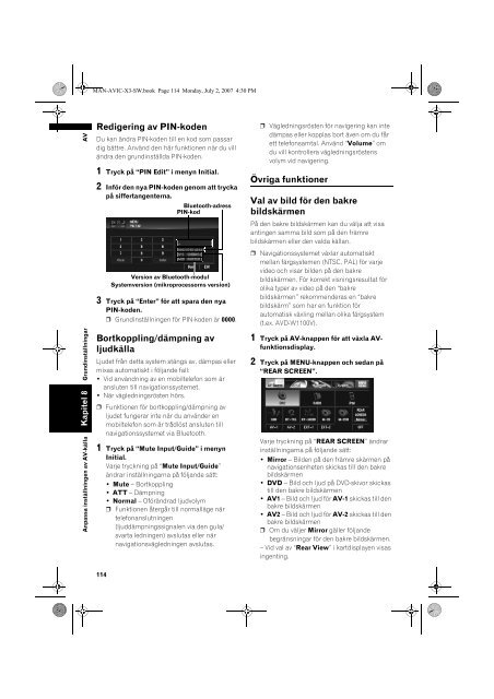 Pioneer AVIC-X3 - User manual - su&eacute;dois
