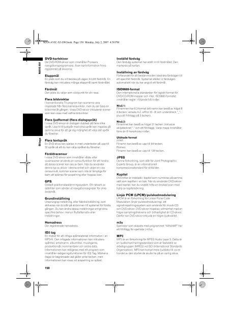 Pioneer AVIC-X3 - User manual - su&eacute;dois