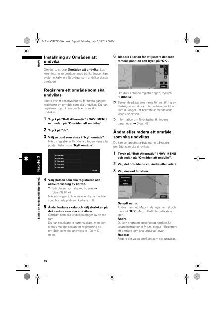 Pioneer AVIC-X3 - User manual - su&eacute;dois