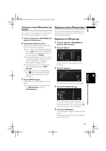 Pioneer AVIC-X3 - User manual - su&eacute;dois