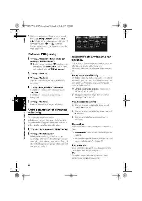 Pioneer AVIC-X3 - User manual - su&eacute;dois