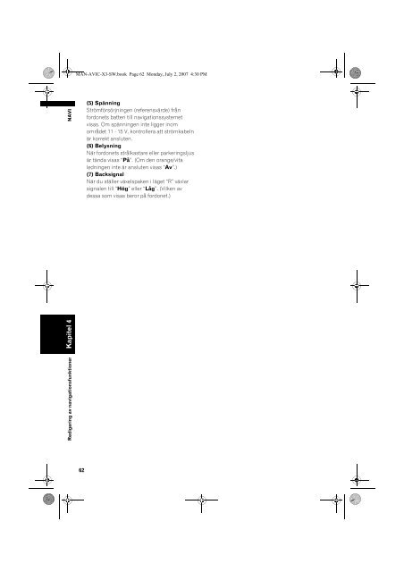 Pioneer AVIC-X3 - User manual - su&eacute;dois