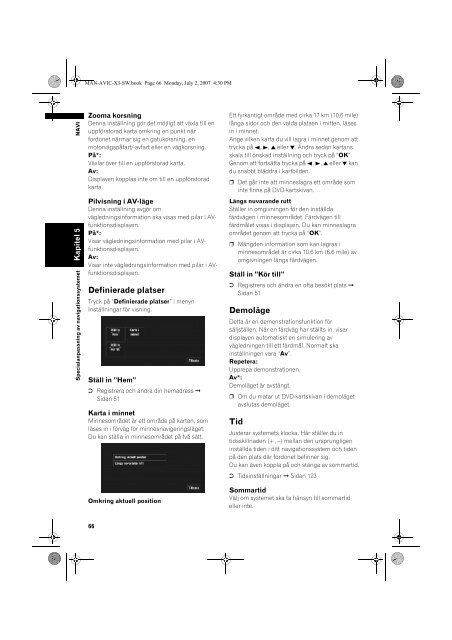 Pioneer AVIC-X3 - User manual - su&eacute;dois