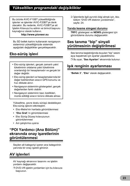 Pioneer CNSD-110FM_Russian - Addendum - turc