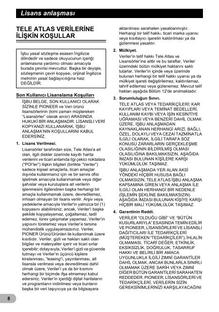 Pioneer CNSD-110FM_Russian - Addendum - turc