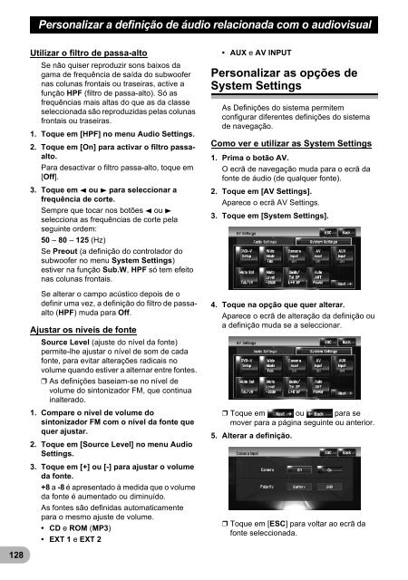 Pioneer AVIC-HD3-II - Software manual - portugais