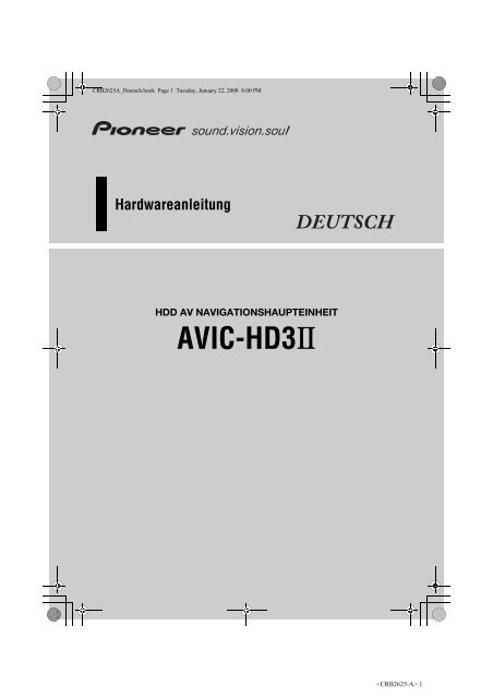 Pioneer AVIC-HD3-II - Hardware manual - allemand