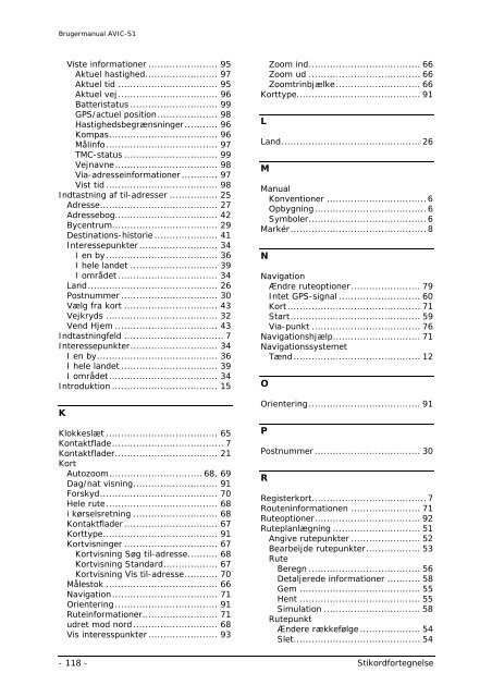 Pioneer AVIC-S1 - User manual - danois