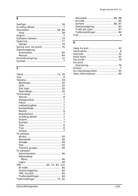 Pioneer AVIC-S1 - User manual - danois