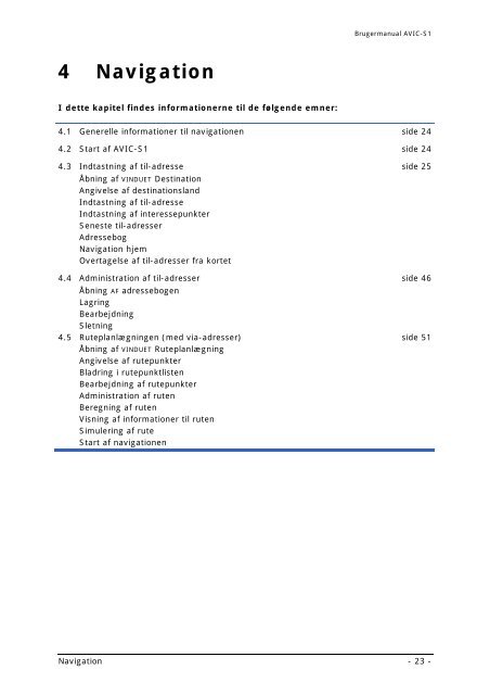 Pioneer AVIC-S1 - User manual - danois