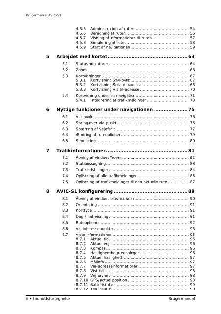 Pioneer AVIC-S1 - User manual - danois