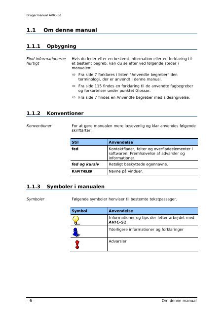 Pioneer AVIC-S1 - User manual - danois