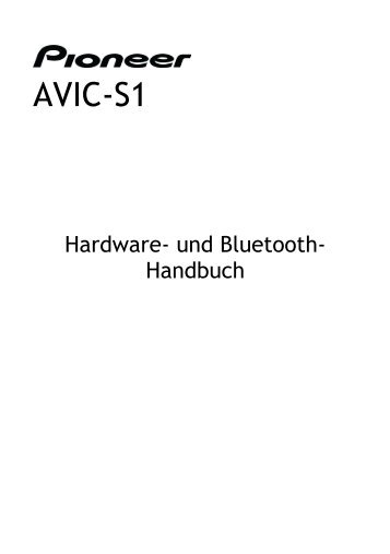 Pioneer AVIC-S1 - Hardware manual - allemand