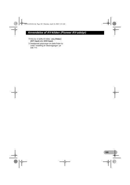 Pioneer AVIC-X3-II - User manual - danois