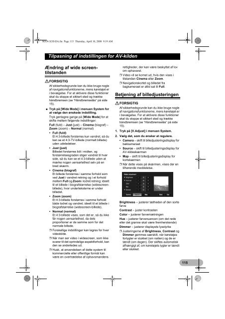 Pioneer AVIC-X3-II - User manual - danois