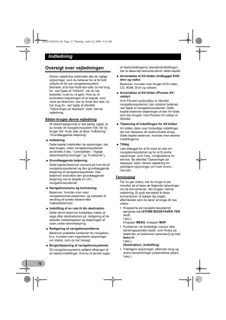 Pioneer AVIC-X3-II - User manual - danois