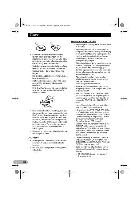 Pioneer AVIC-X3-II - User manual - danois