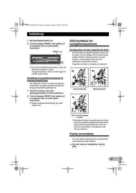 Pioneer AVIC-X3-II - User manual - danois