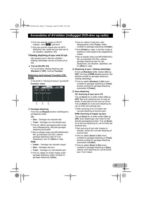 Pioneer AVIC-X3-II - User manual - danois