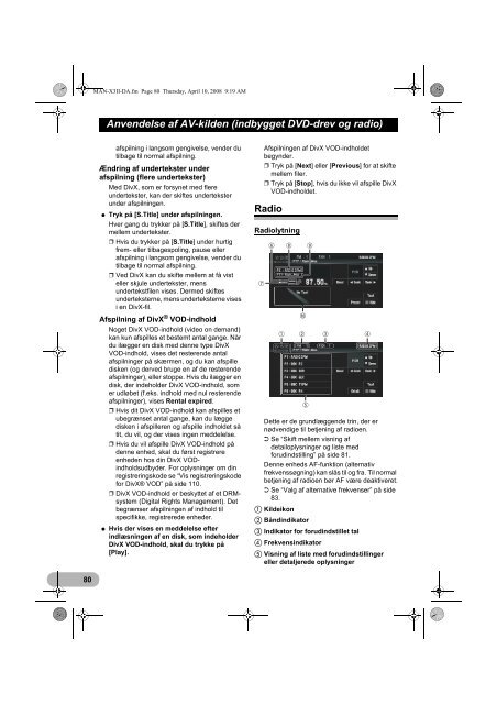 Pioneer AVIC-X3-II - User manual - danois