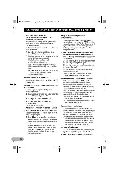 Pioneer AVIC-X3-II - User manual - danois