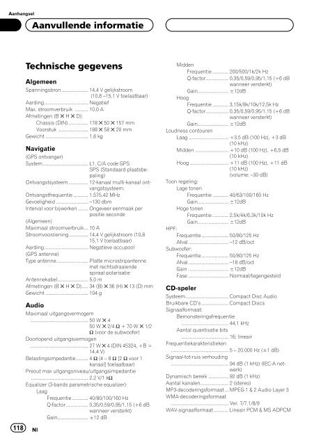 Pioneer ANH-P10MP - User manual - n&eacute;erlandais