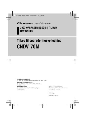 Pioneer CNDV-70M - User manual - danois