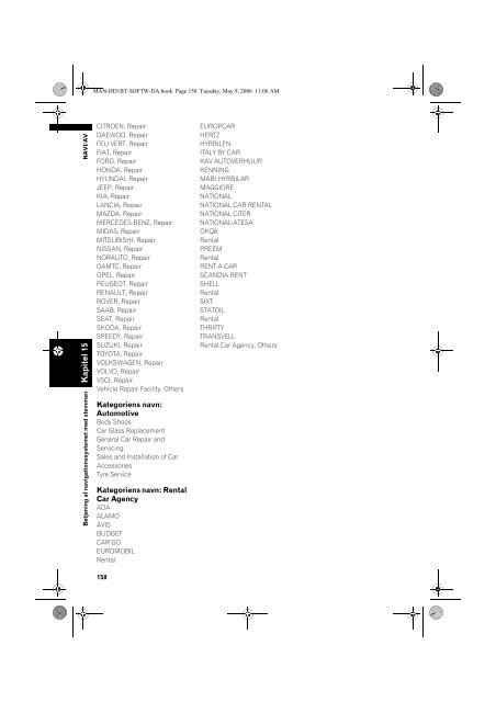 Pioneer AVIC-HD1BT - Software manual - danois