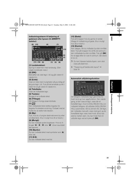 Pioneer AVIC-HD1BT - Software manual - danois