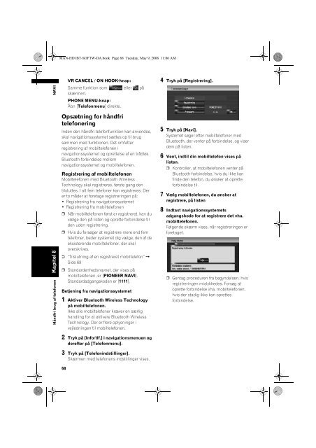 Pioneer AVIC-HD1BT - Software manual - danois