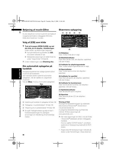 Pioneer AVIC-HD1BT - Software manual - danois