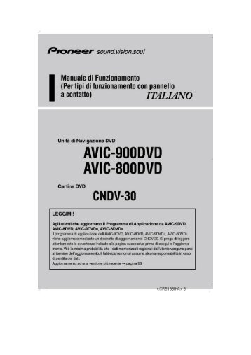 Pioneer AVIC-800DVD - User manual - italien