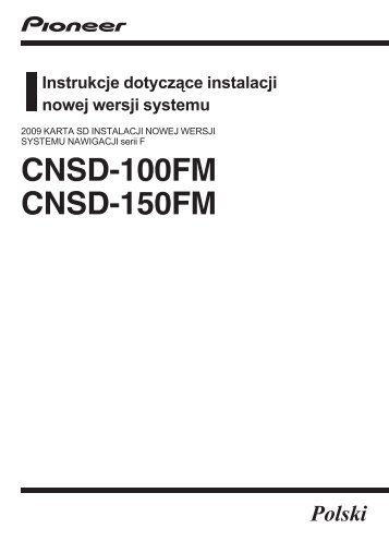 Pioneer CNSD-100FM - User manual - polonais