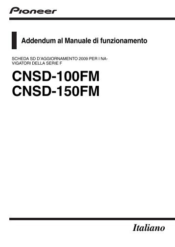 Pioneer CNSD-100FM - Addendum - italien