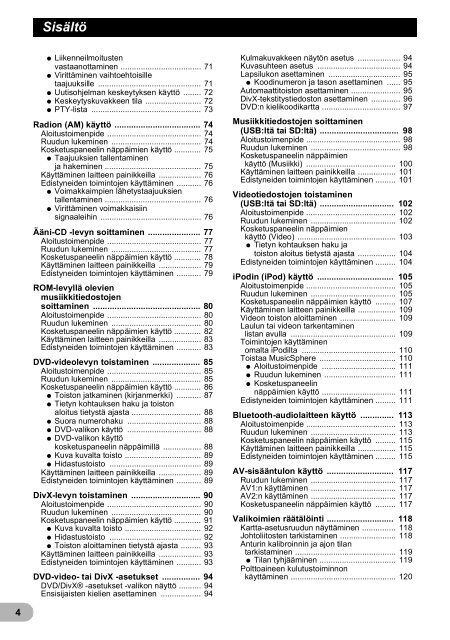 Pioneer AVIC-F930BT - User manual - finnois